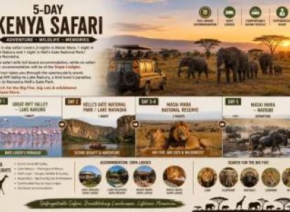 5-Day Lake Naivasha - Nakuru - Masai Mara Mid Range Tour