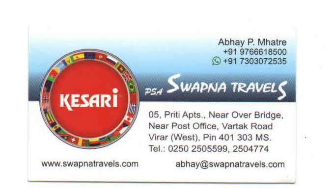 Swapna Travels, PSA Kesari Tours Pvt. Ltd.